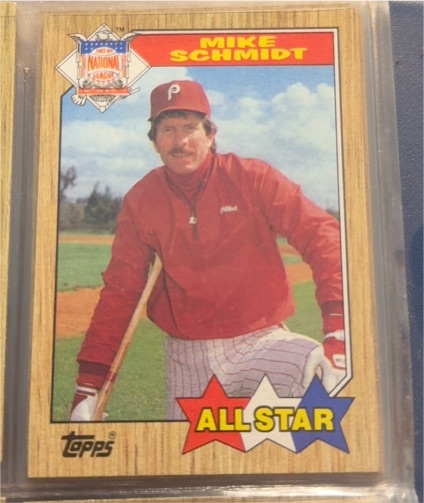 1987 Topps #597 Mike Schmidt All-Star — front