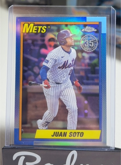 2025 Topps Chrome Update #90CU-4 Juan Soto 1990 35th Anniversary Mets — front
