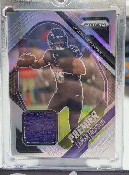 2025 Panini Prizm Premier Jerseys #PJY-LJN Lamar Jackson — front