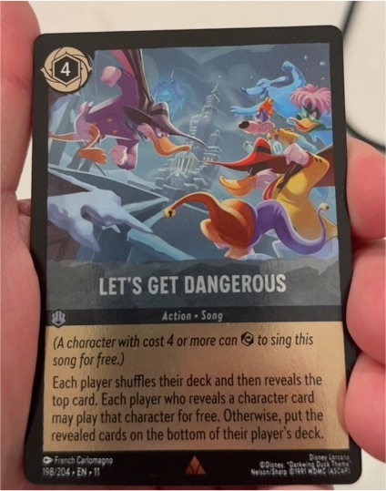 Disney Lorcana Winterspell #198 Let's Get Dangerous — front