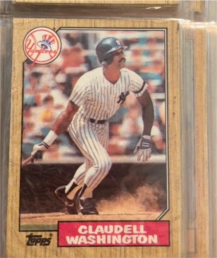 1987 Topps #15 Claudell Washington — front