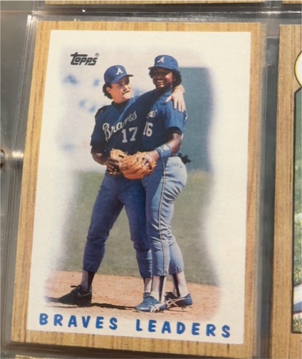 1987 Topps #31 Braves Leaders Glenn Hubbard/Rafael Ramirez — front