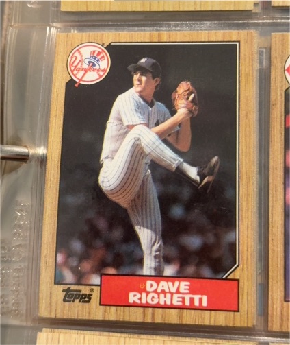 1987 Topps #40 Dave Righetti — front