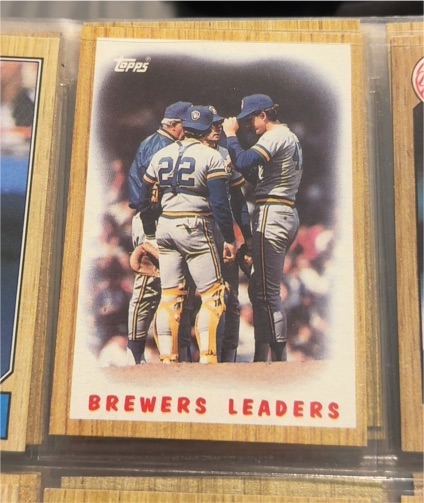 1987 Topps #56 Brewers Leaders Milwaukee Brewers — front