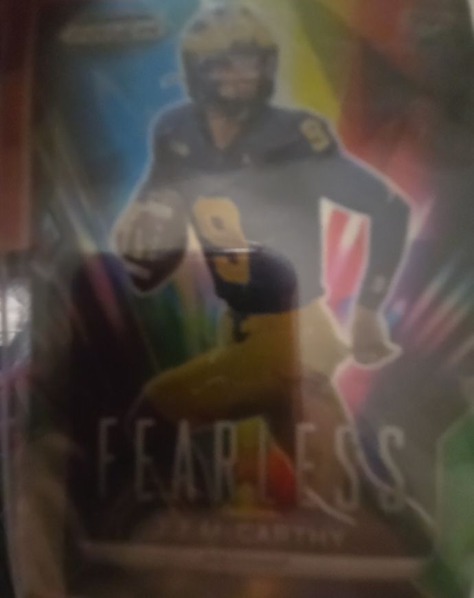 2024 Panini Prizm Draft Picks Fearless #F-JJM J.J. McCarthy — front
