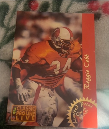 1993 Classic Pro Line Live #LP6 Reggie Cobb — front