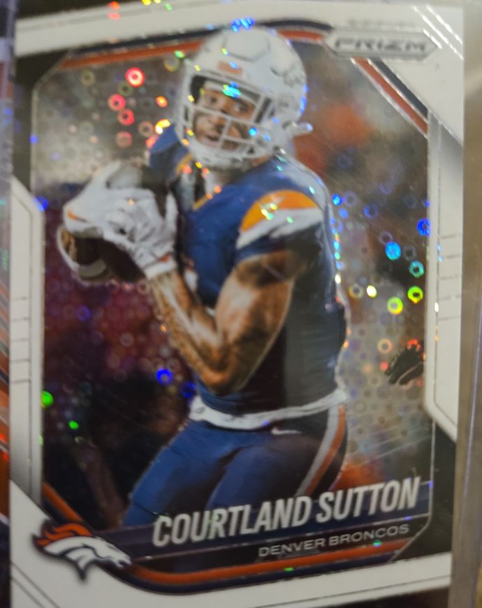 2025 Panini Prizm #163 Courtland Sutton White Disco — front
