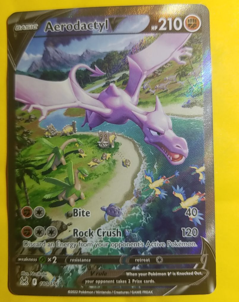 2022 Pokémon Lost Origin #180 Aerodactyl V — front