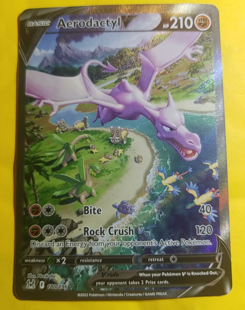 2022 Pokemon Lost Origin #180 Aerodactyl V — front