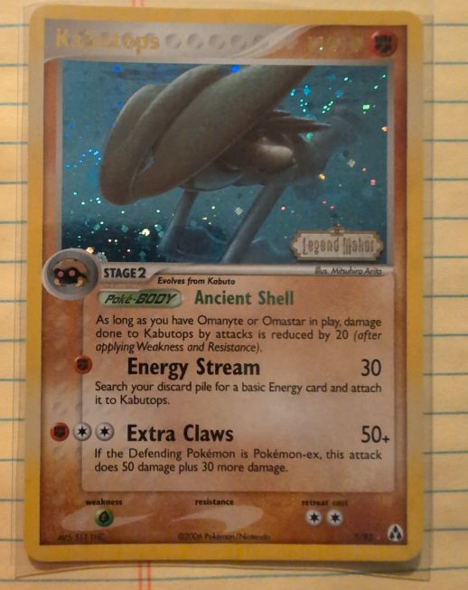 2006 Pokemon EX Legend Maker #7 Kabutops — front