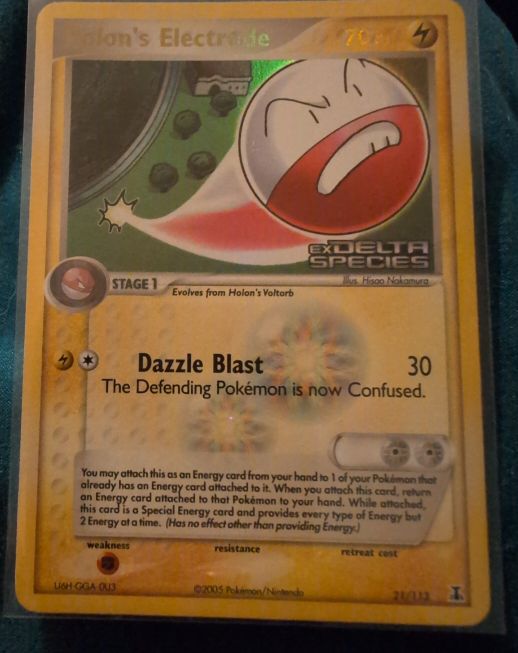 2005 Pokemon EX Delta Species #21 Holon's Electrode — front