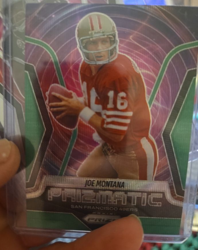 2025 Panini Prizm #5 Joe Montana Prizmatic — front