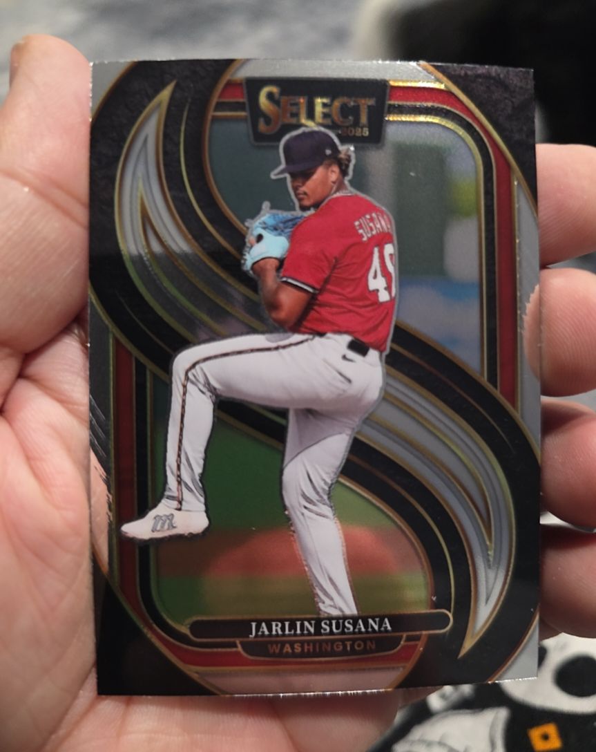 2025 Panini Select Premier Level #189 Jarlin Susana Washington Nationals — front