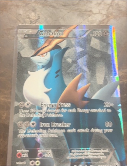 2011 Pokemon Black & White Noble Victories #100/101 Cobalion Full Art — front