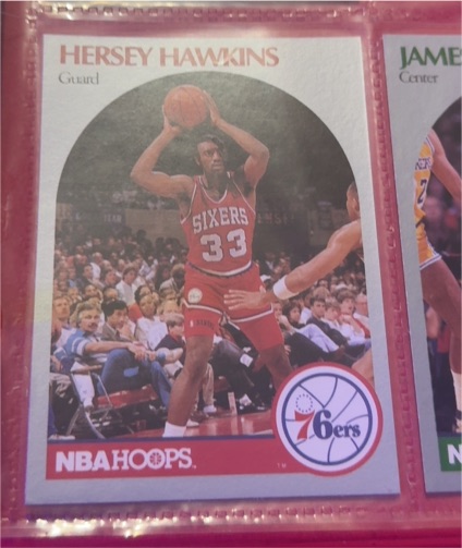 1990-91 Hoops #229 Hersey Hawkins — front