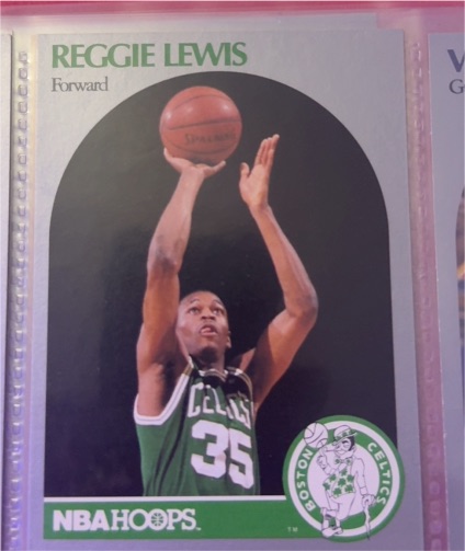 1990-91 NBA Hoops #43 Reggie Lewis — front