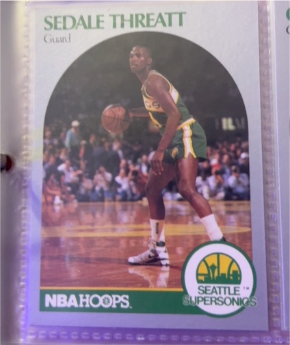 1990 NBA Hoops #284 Sedale Threatt — front