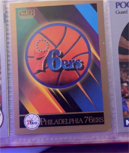 1990-91 SkyBox #347 Philadelphia 76ers Team Logo Checklist — front