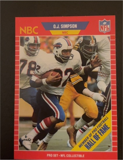 1989 Pro Set #29 O.J. Simpson — front
