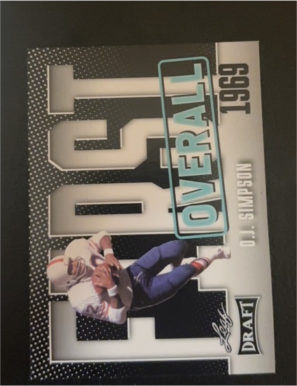 2023 Leaf Draft #1 O.J. Simpson — front