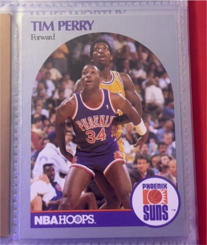 1990-91 Hoops #240 Tim Perry Phoenix Suns — front