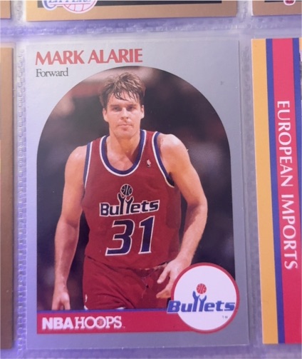 1990-91 Hoops #295 Mark Alarie Washington Bullets — front