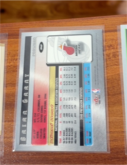 1994 Fleer Brian Grant #T-1 — front