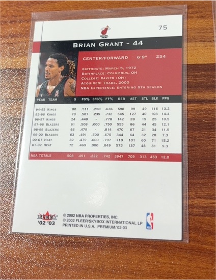 2002-03 Fleer Premium #75 Brian Grant — front