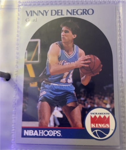 1990-91 NBA Hoops #256 Vinny Del Negro — front