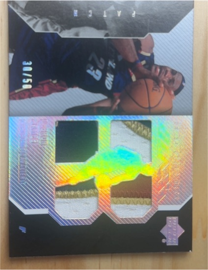 2006-07 Upper Deck Black #30 LeBron James Quad Jersey Patch — front