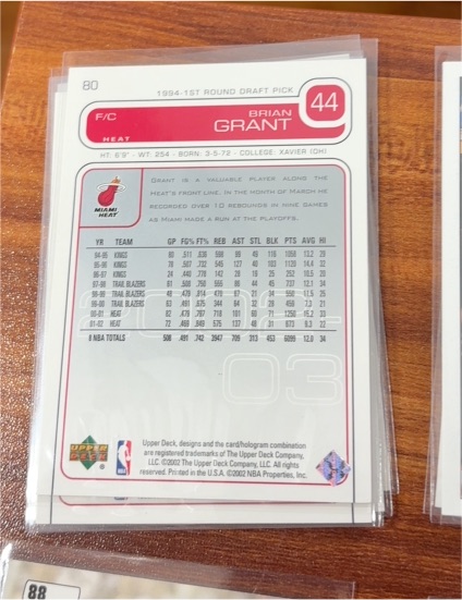 1991 Upper Deck #44 Brian Grant — front