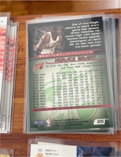 1999-00 Fleer Focus #85 Horace Grant — front