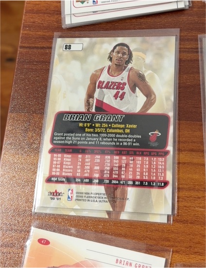 2000 Fleer #88 Brian Grant — front