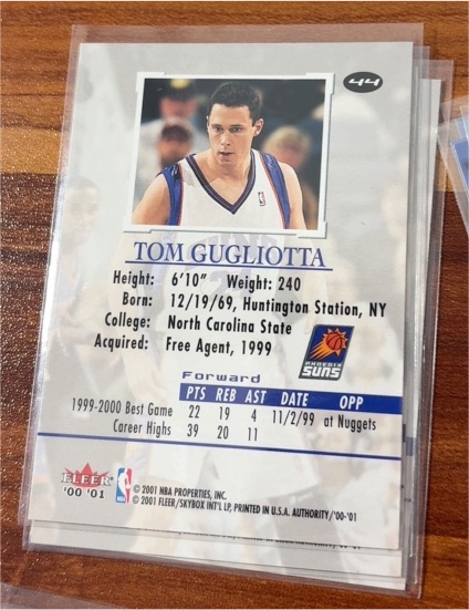 2000-01 Fleer #44 Tom Gugliotta — front