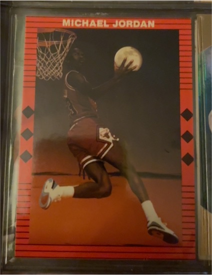1990 Michael Jordan Moon Dunk Promo Card — front
