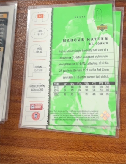 1994 Upper Deck Collector's Choice #G Marcus Hatten — front