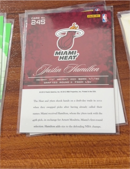 2012 Panini #245 Justin Hamilton — front