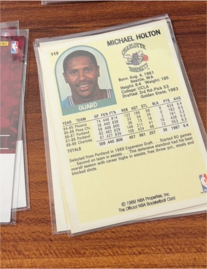 1989 NBA Hoops #119 Michael Holton — front