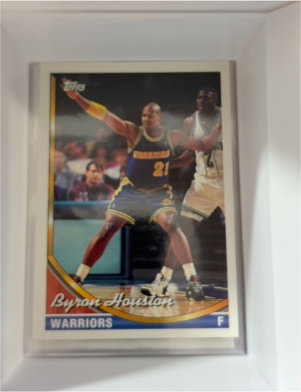 1993-94 Topps #43 Byron Houston Golden State Warriors — front