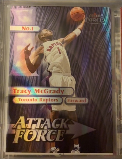 1999-00 Fleer Force #8A Tracy McGrady Attack Force Forcefield — front