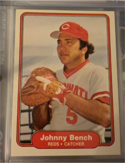 1982 Fleer #57 Johnny Bench — front