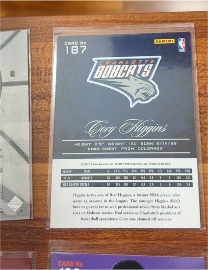2012 Panini #187 Cory Higgins — front
