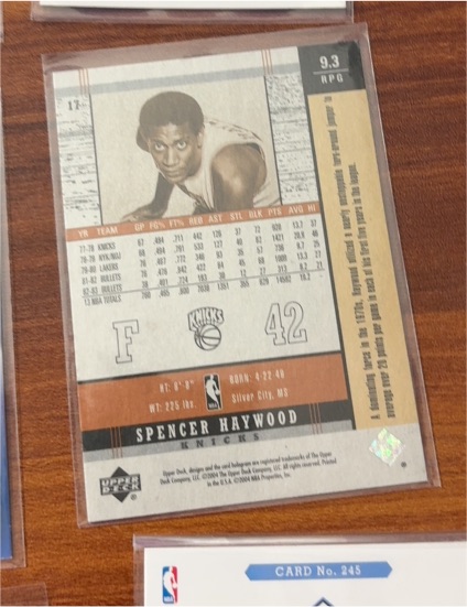 1991-92 Upper Deck #42 Spencer Haywood — front