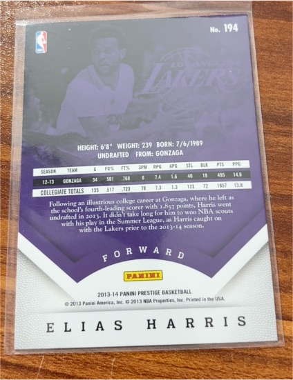2013-14 Panini Prestige #194 Elias Harris — front