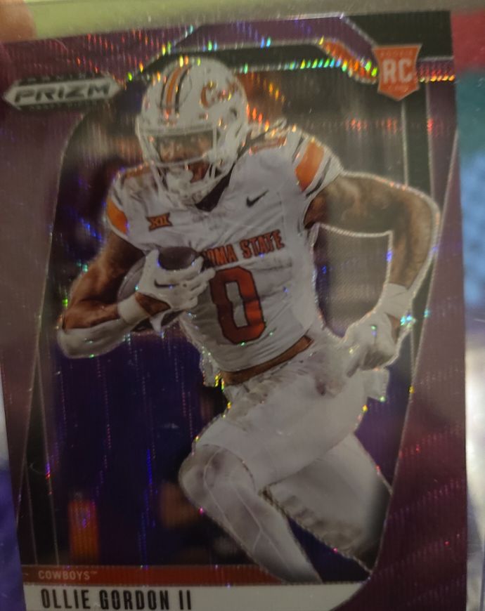 2025 Panini Prizm Draft Picks #88 Ollie Gordon II Purple Wave Prizm Rookie — front