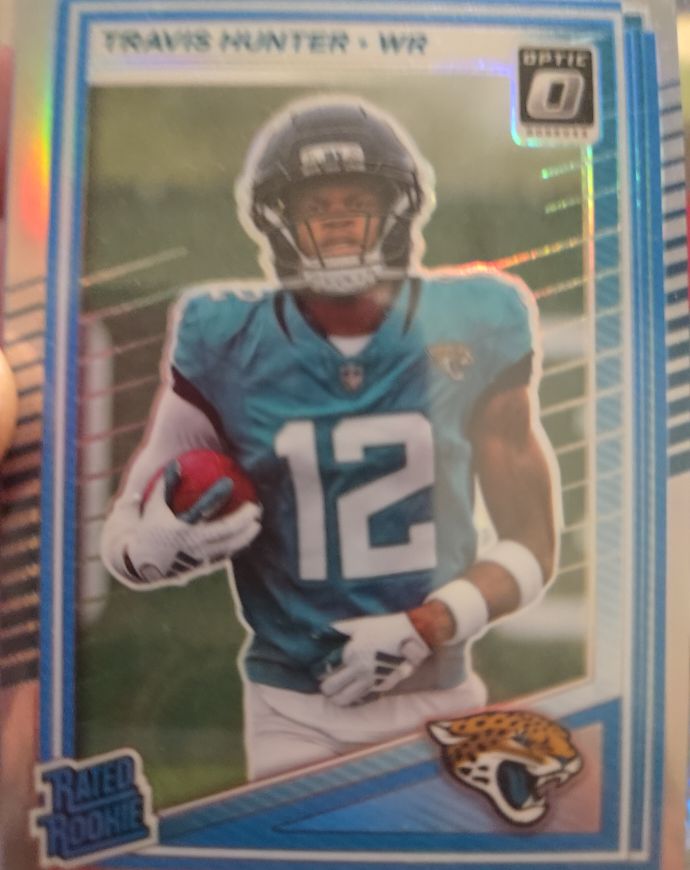 2025 Donruss Optic #201 Travis Hunter Rated Rookie — front