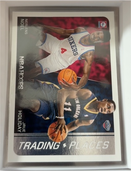 2014-15 Panini Hoops #10 Nerlens Noel / Jrue Holiday Trading Places — front