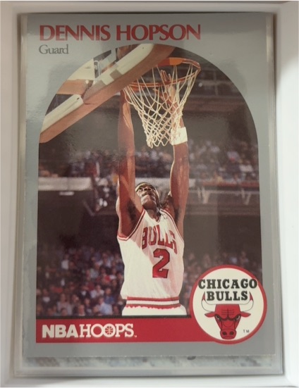 1990 NBA Hoops #404 Dennis Hopson — front