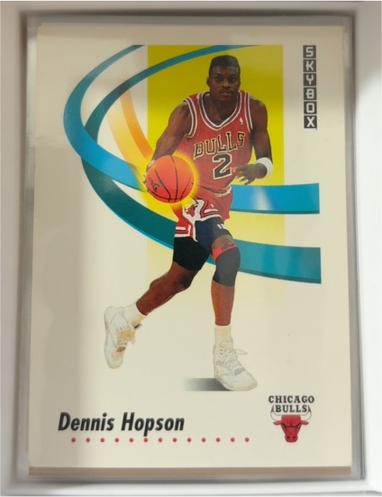 1991-92 SkyBox #38 Dennis Hopson — front