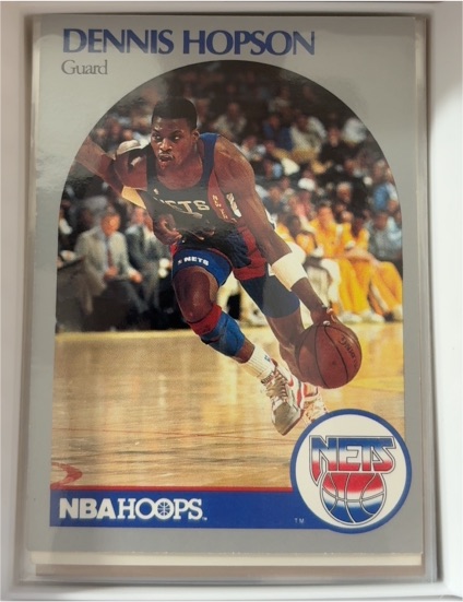 1990-91 NBA Hoops #199 Dennis Hopson — front